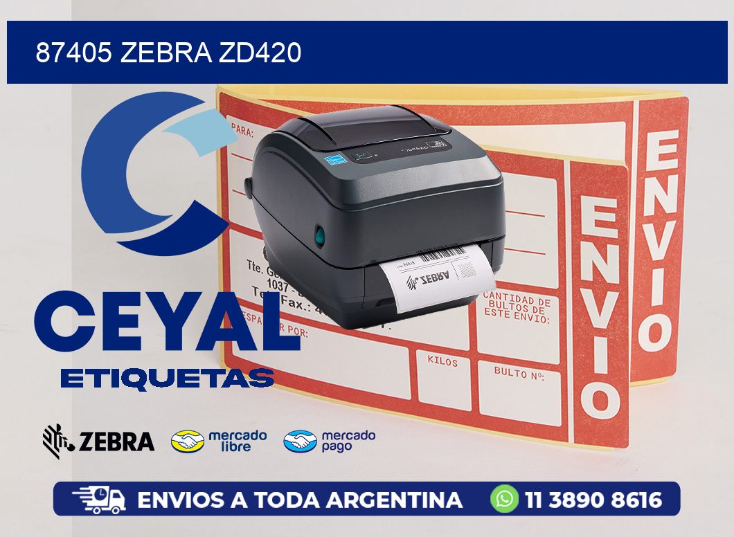 87405 ZEBRA ZD420