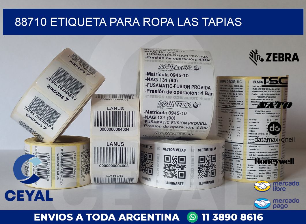 88710 ETIQUETA PARA ROPA LAS TAPIAS