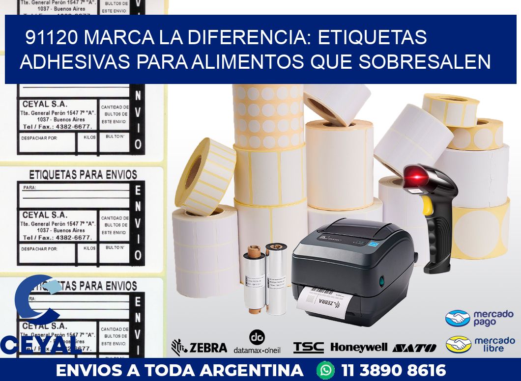 91120 MARCA LA DIFERENCIA: ETIQUETAS ADHESIVAS PARA ALIMENTOS QUE SOBRESALEN