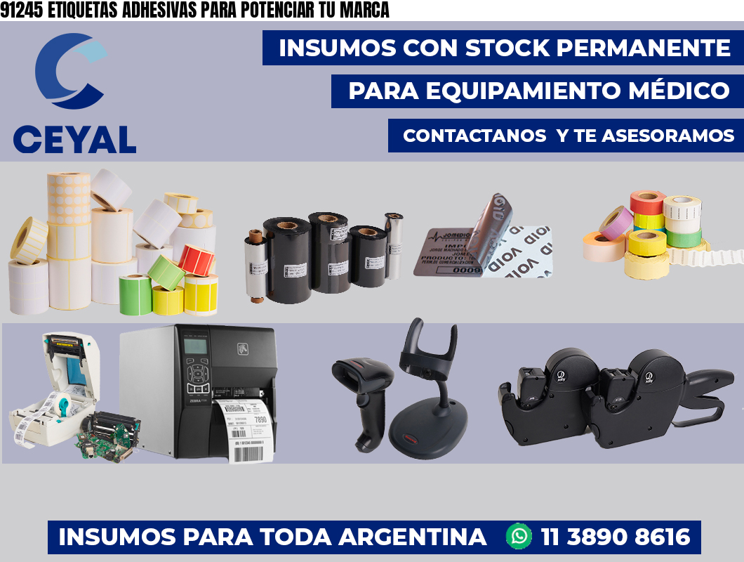 91245 ETIQUETAS ADHESIVAS PARA POTENCIAR TU MARCA