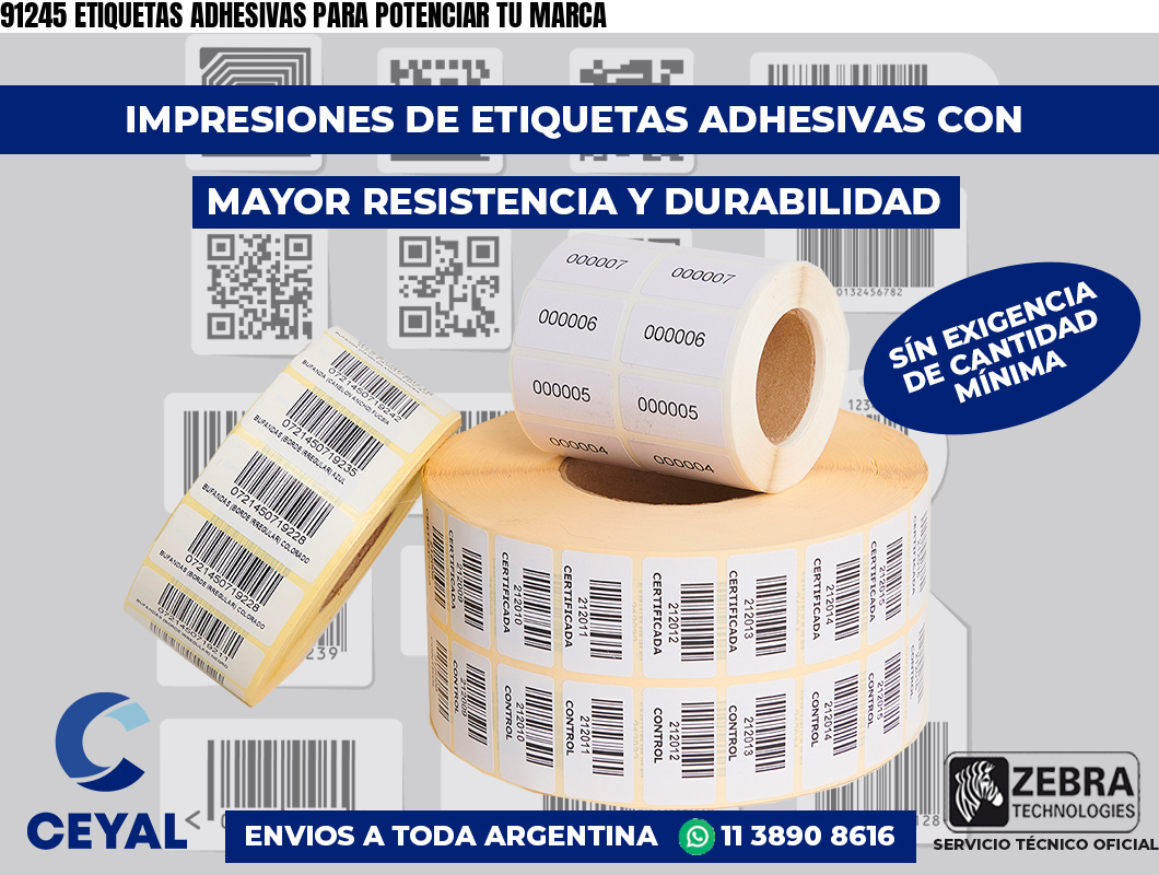 91245 ETIQUETAS ADHESIVAS PARA POTENCIAR TU MARCA
