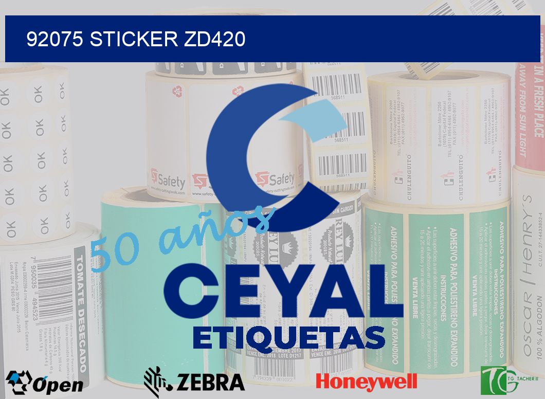 92075 STICKER ZD420