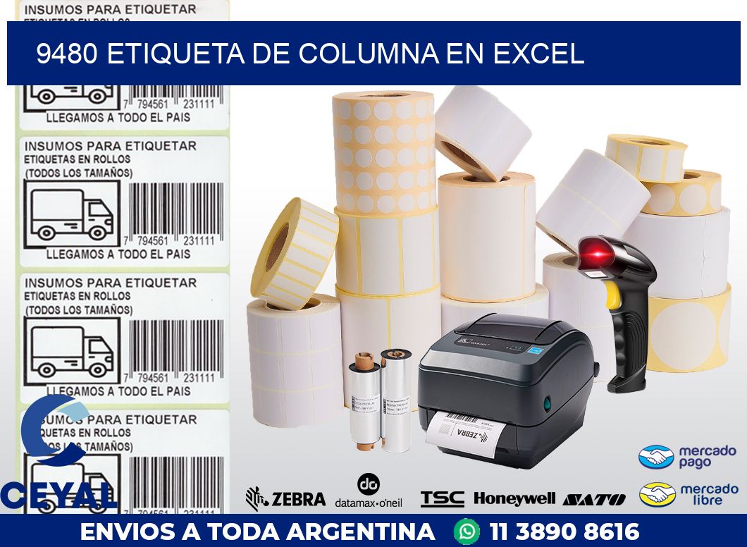9480 Etiqueta de columna en Excel