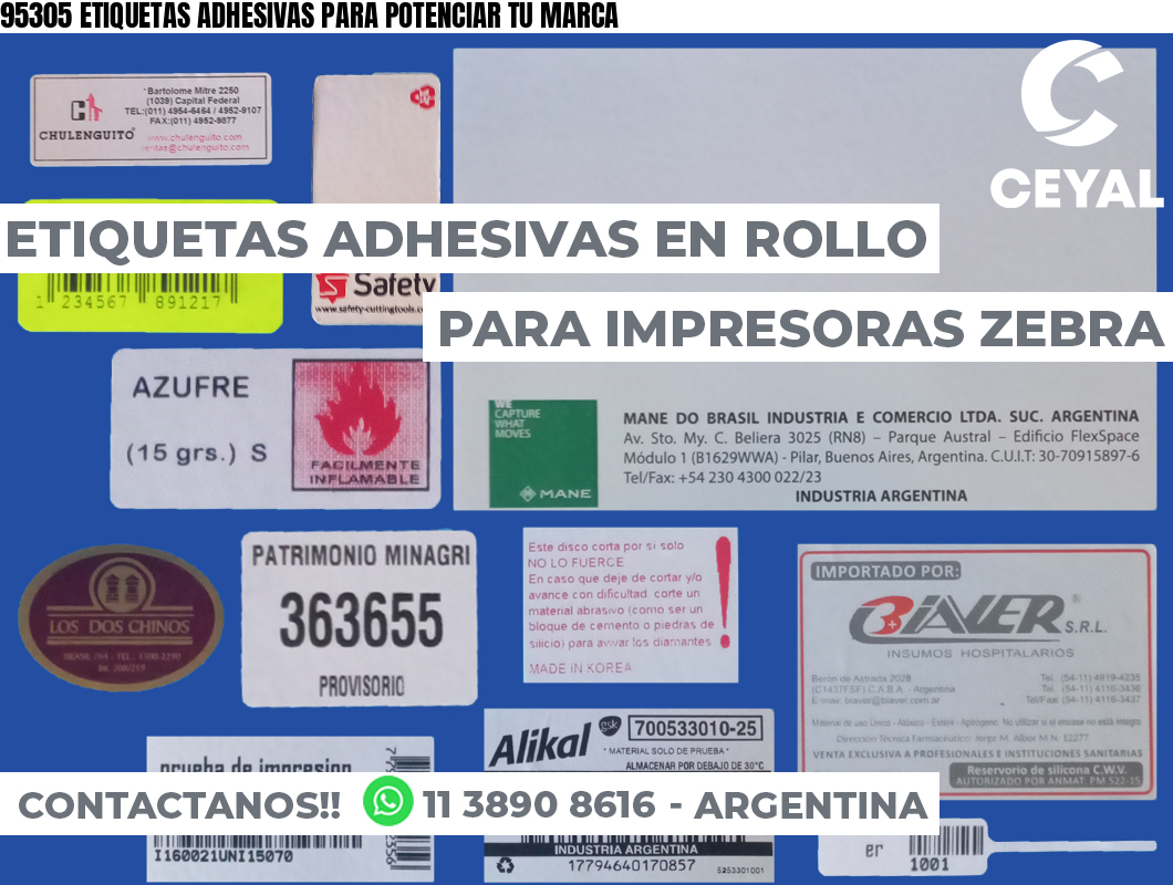 95305 ETIQUETAS ADHESIVAS PARA POTENCIAR TU MARCA