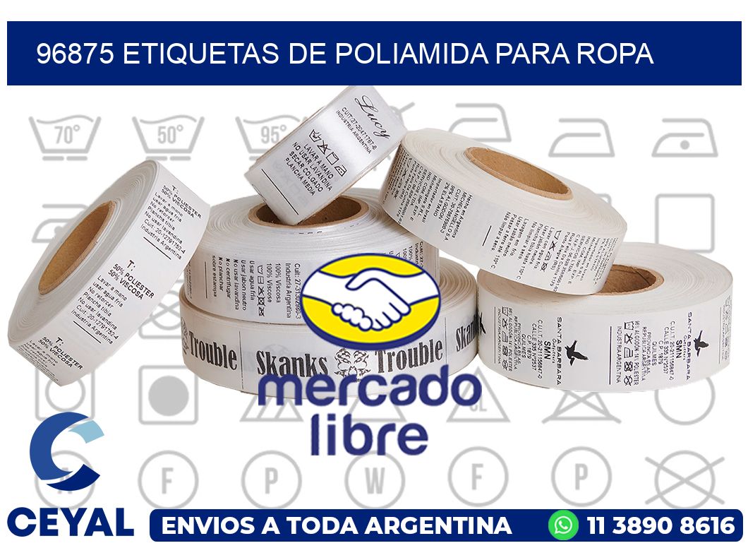 96875 ETIQUETAS DE POLIAMIDA PARA ROPA