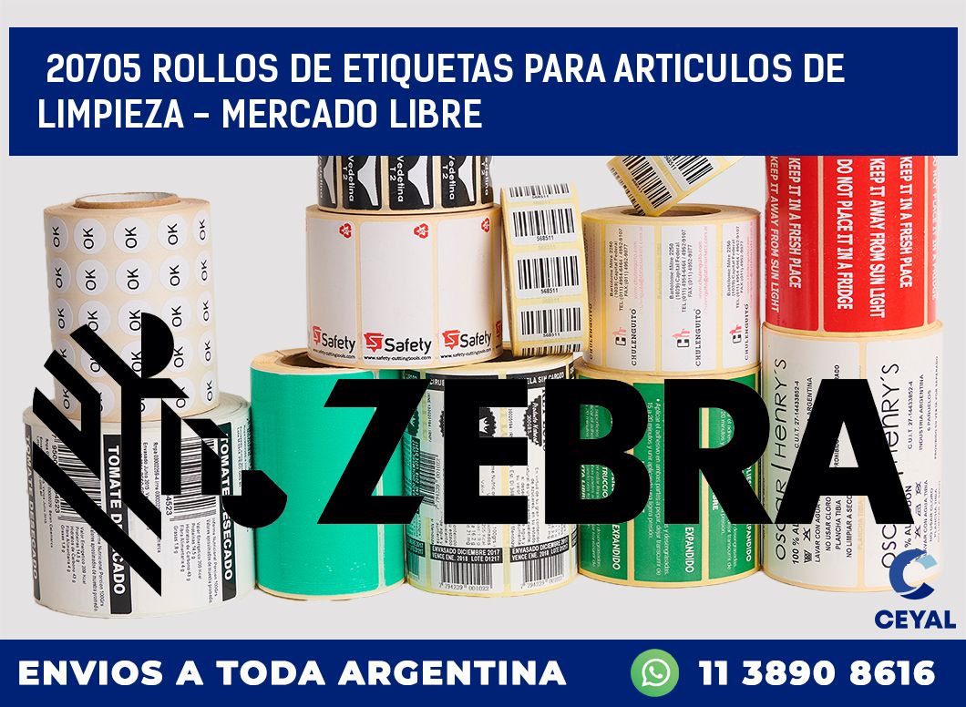20705 ROLLOS DE ETIQUETAS PARA ARTICULOS DE LIMPIEZA - MERCADO LIBRE
