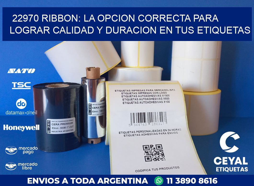 22970 RIBBON: LA OPCION CORRECTA PARA LOGRAR CALIDAD Y DURACION EN TUS ETIQUETAS