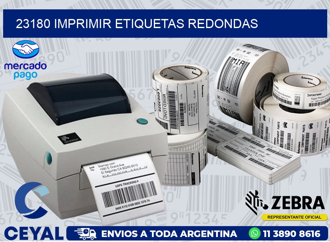 23180 IMPRIMIR ETIQUETAS REDONDAS