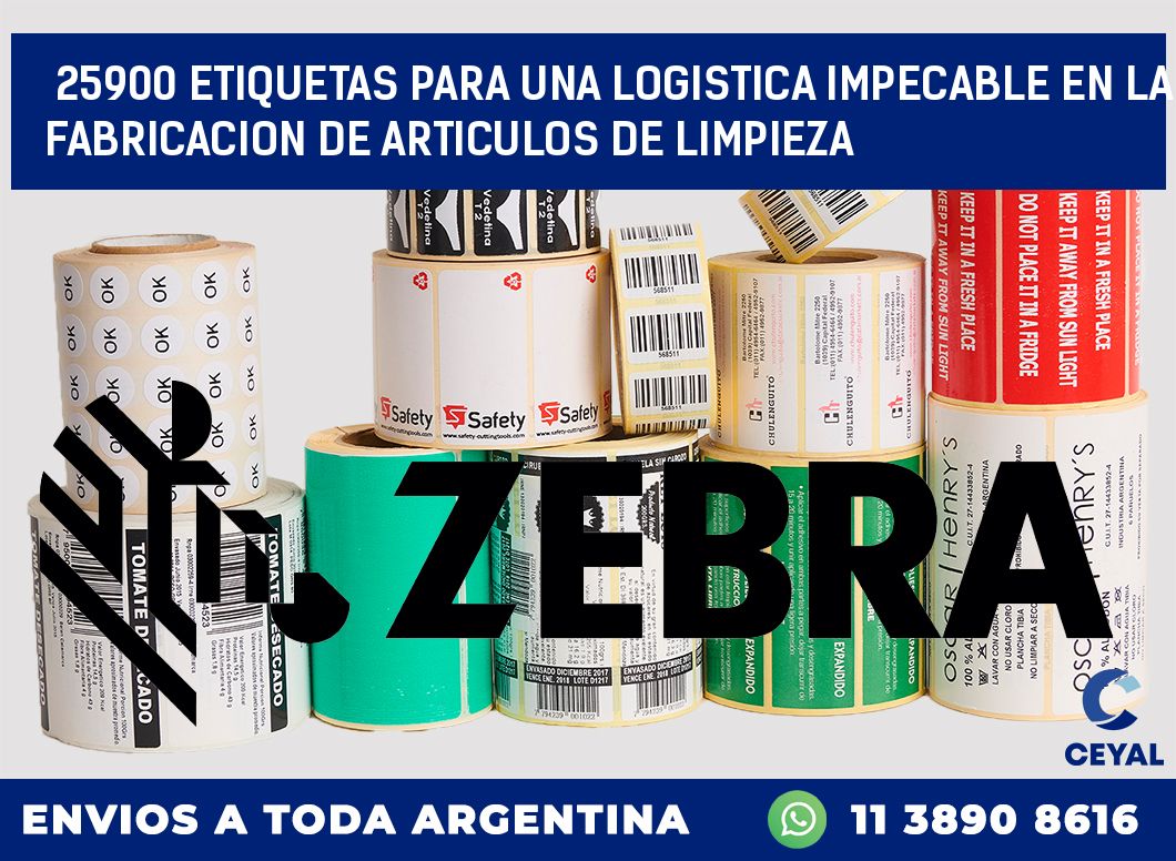 25900 ETIQUETAS PARA UNA LOGISTICA IMPECABLE EN LA FABRICACION DE ARTICULOS DE LIMPIEZA