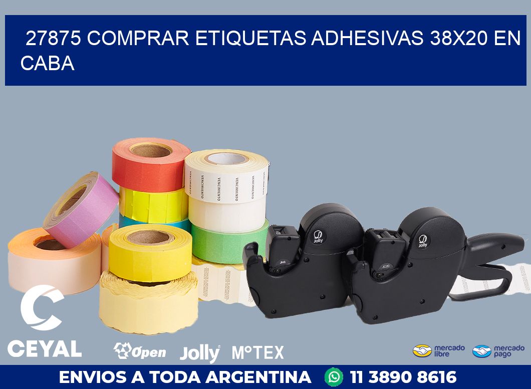 27875 COMPRAR ETIQUETAS ADHESIVAS 38X20 EN CABA
