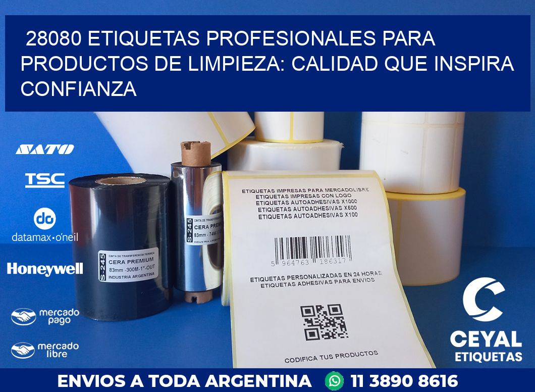 28080 ETIQUETAS PROFESIONALES PARA PRODUCTOS DE LIMPIEZA: CALIDAD QUE INSPIRA CONFIANZA