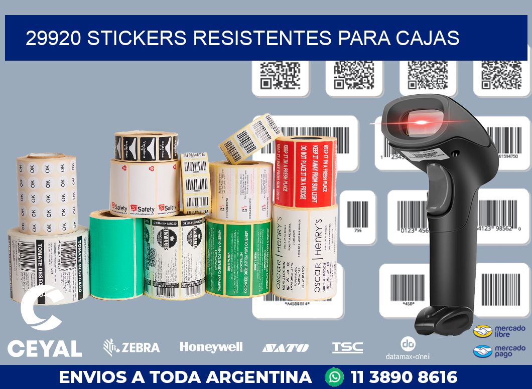 29920 STICKERS RESISTENTES PARA CAJAS