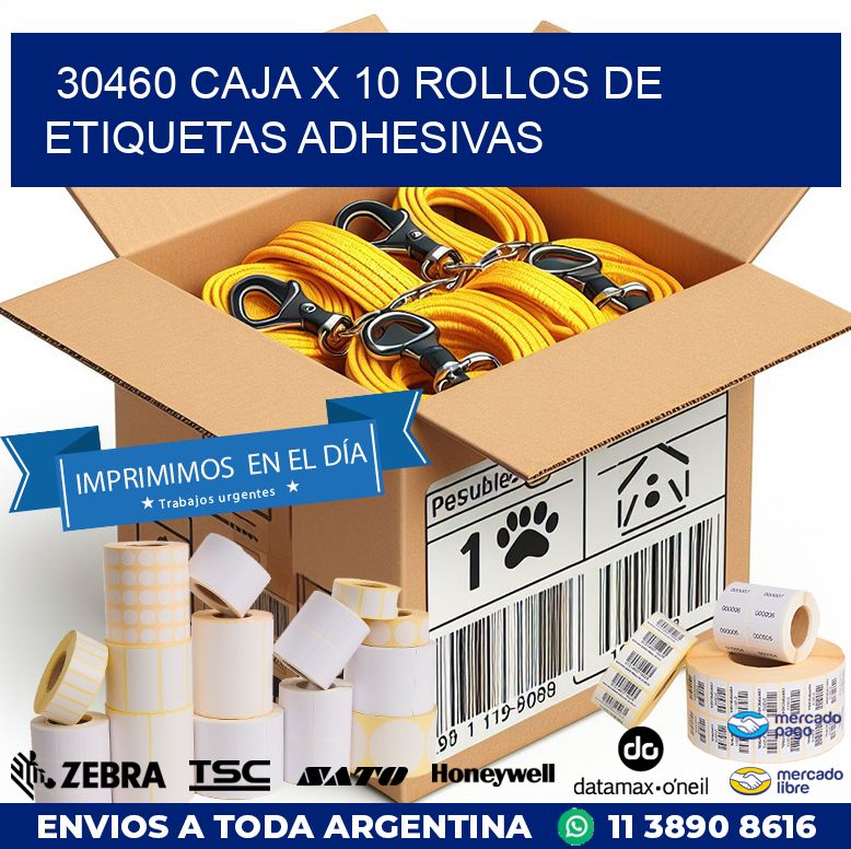 30460 CAJA X 10 ROLLOS DE ETIQUETAS ADHESIVAS