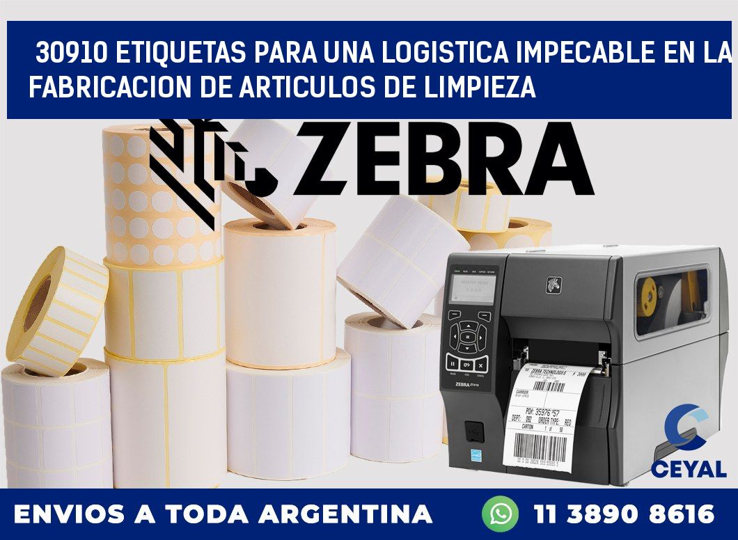30910 ETIQUETAS PARA UNA LOGISTICA IMPECABLE EN LA FABRICACION DE ARTICULOS DE LIMPIEZA