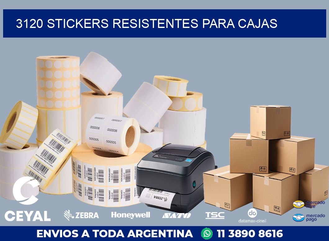 3120 STICKERS RESISTENTES PARA CAJAS