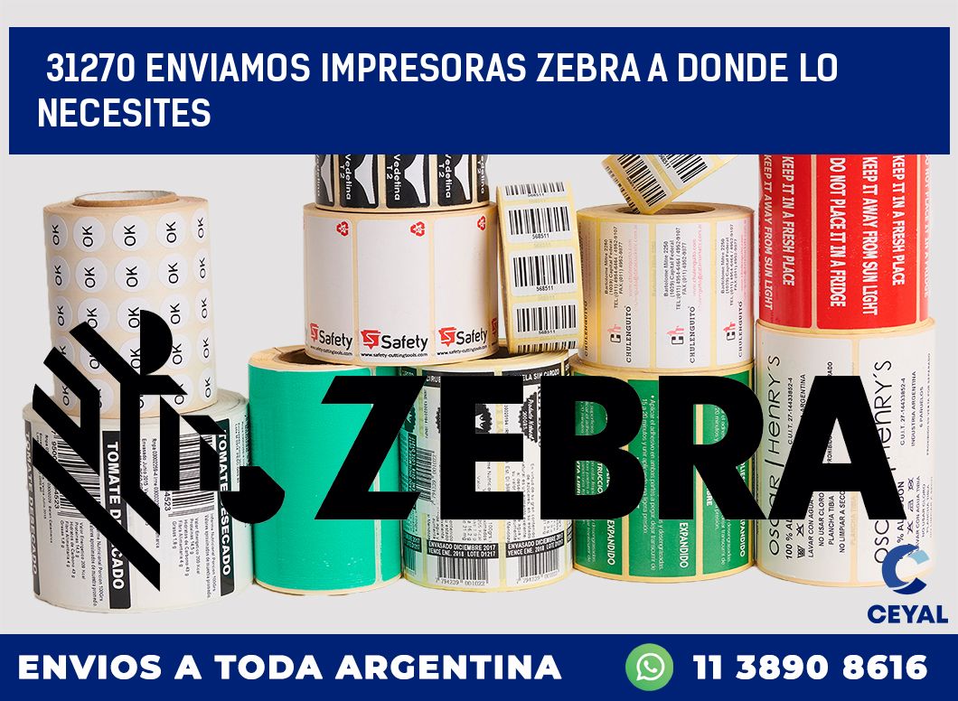 31270 ENVIAMOS IMPRESORAS ZEBRA A DONDE LO NECESITES