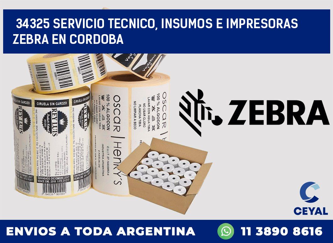 34325 SERVICIO TECNICO, INSUMOS E IMPRESORAS ZEBRA EN CORDOBA