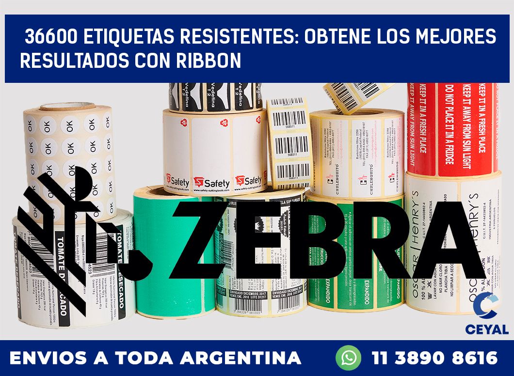 36600 ETIQUETAS RESISTENTES: OBTENE LOS MEJORES RESULTADOS CON RIBBON