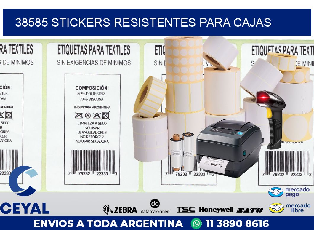 38585 STICKERS RESISTENTES PARA CAJAS