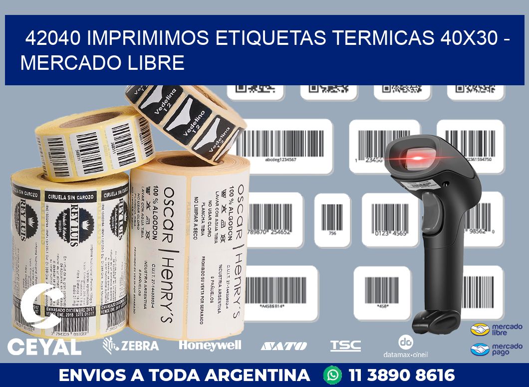 42040 IMPRIMIMOS ETIQUETAS TERMICAS 40X30 - MERCADO LIBRE