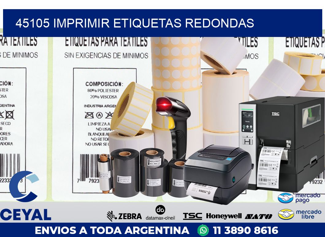 45105 IMPRIMIR ETIQUETAS REDONDAS