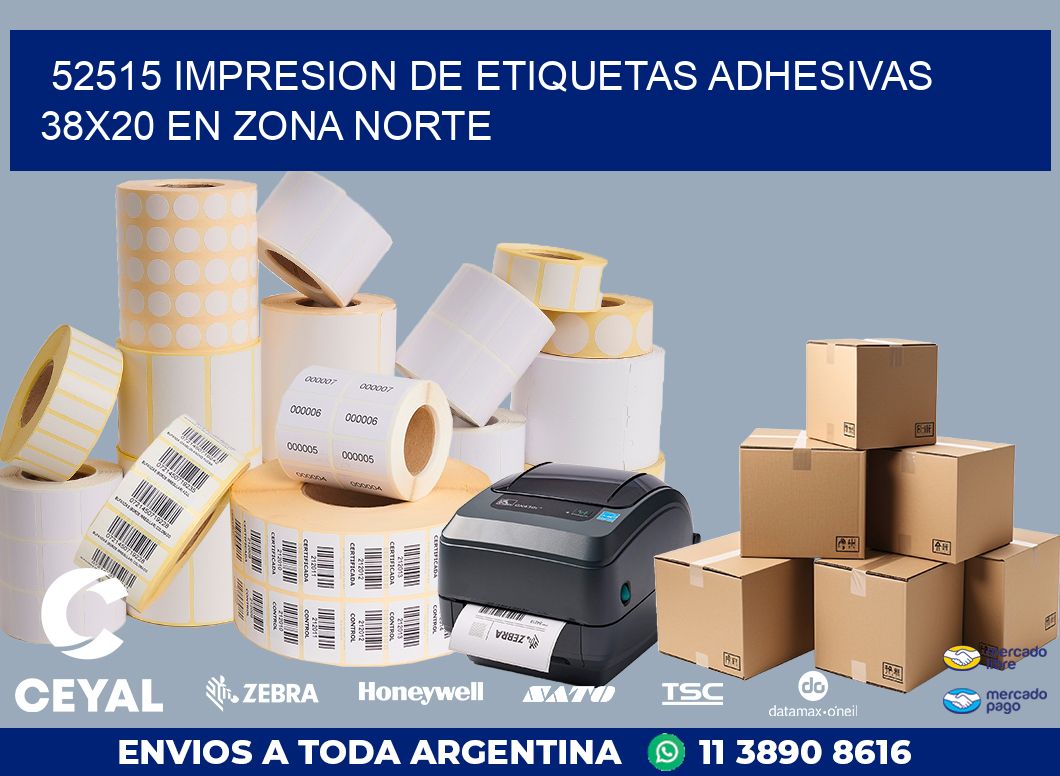 52515 IMPRESION DE ETIQUETAS ADHESIVAS 38X20 EN ZONA NORTE