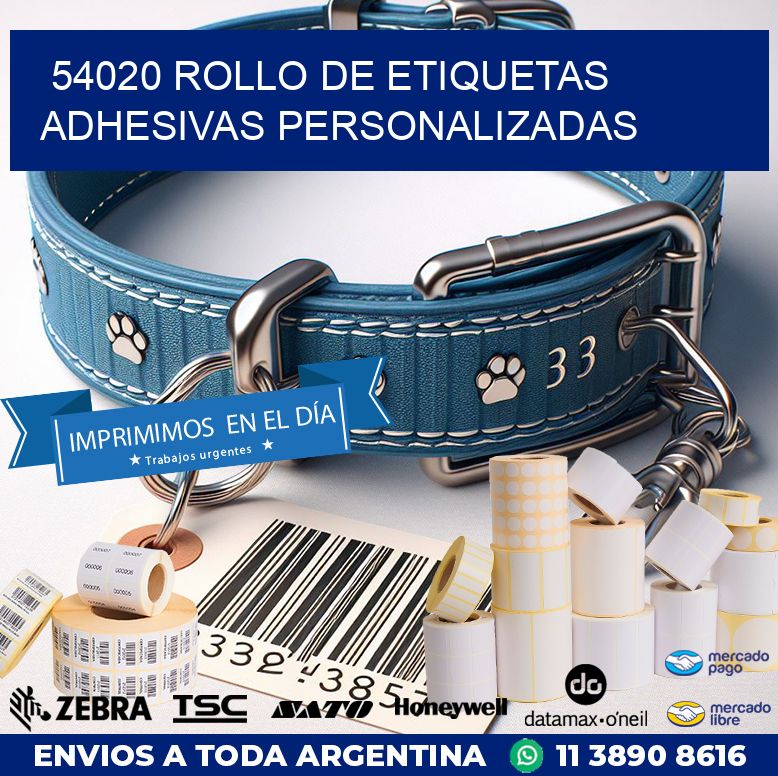 54020 ROLLO DE ETIQUETAS ADHESIVAS PERSONALIZADAS