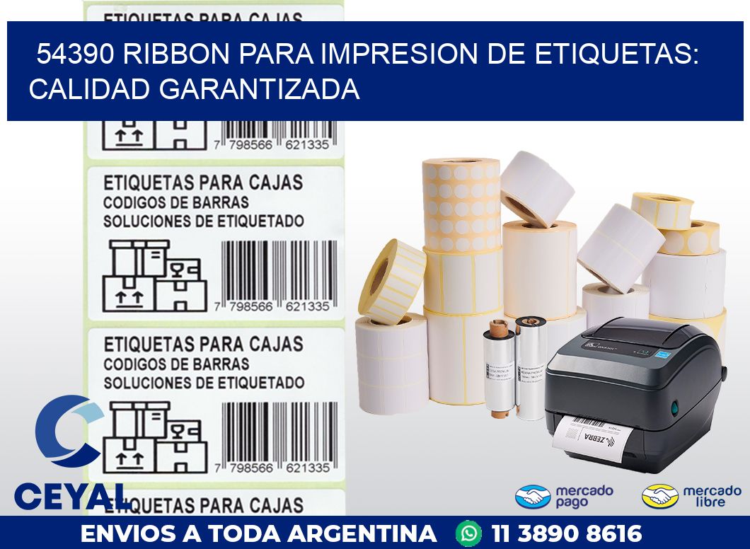 54390 RIBBON PARA IMPRESION DE ETIQUETAS: CALIDAD GARANTIZADA