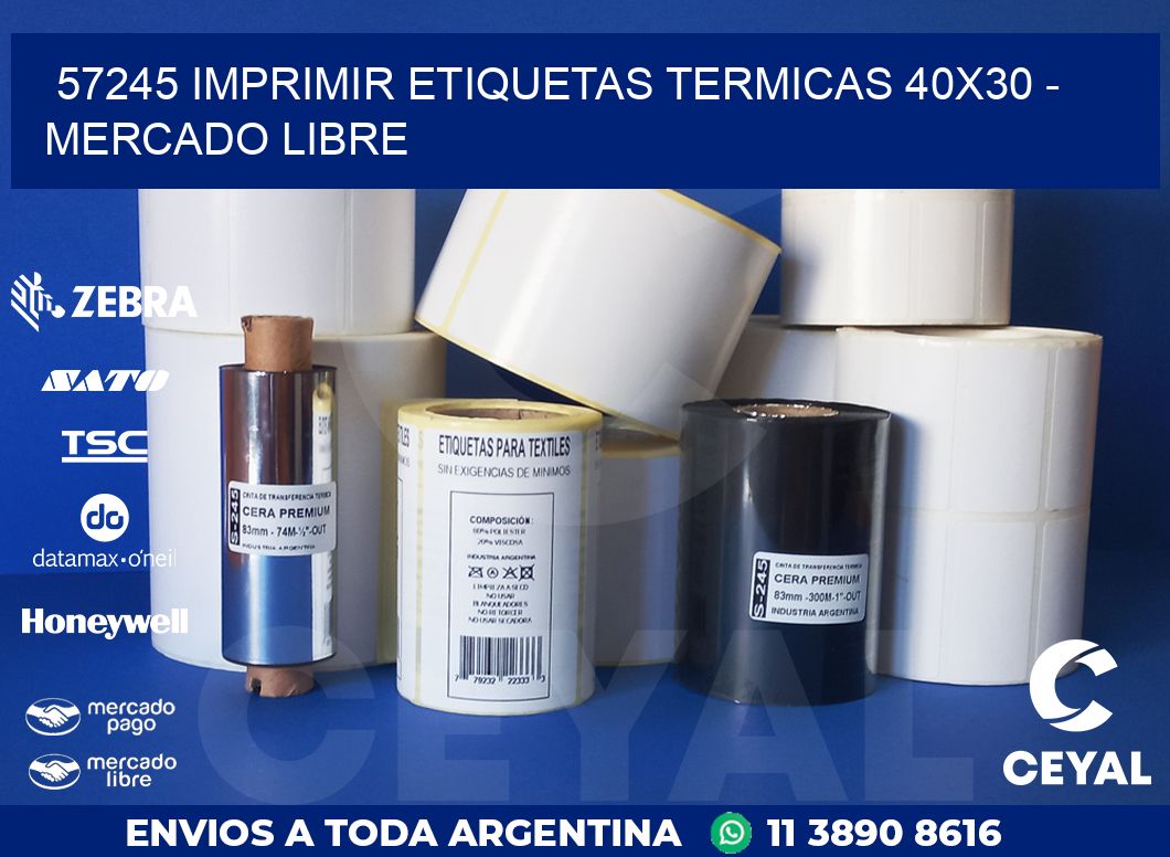57245 IMPRIMIR ETIQUETAS TERMICAS 40X30 – MERCADO LIBRE