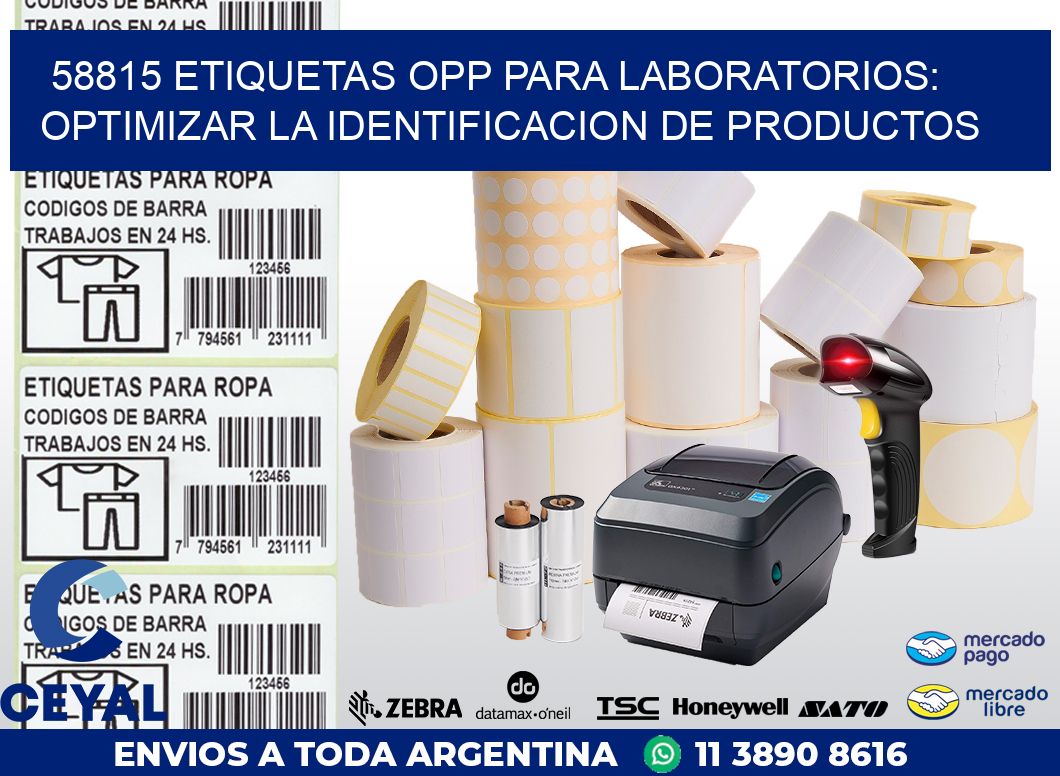 58815 ETIQUETAS OPP PARA LABORATORIOS: OPTIMIZAR LA IDENTIFICACION DE PRODUCTOS