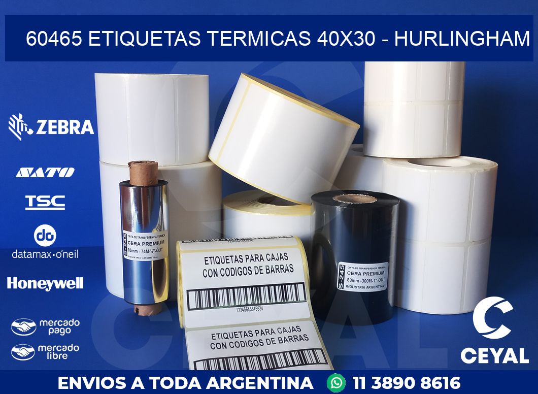 60465 ETIQUETAS TERMICAS 40X30 – HURLINGHAM