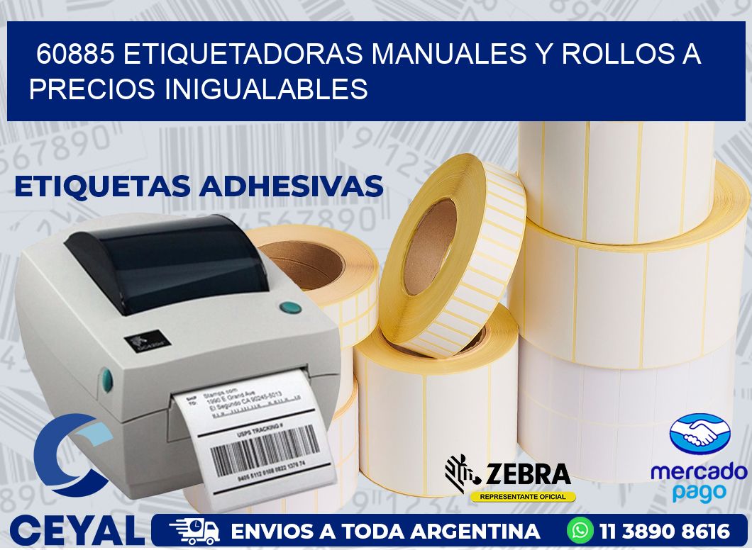 60885 ETIQUETADORAS MANUALES Y ROLLOS A PRECIOS INIGUALABLES
