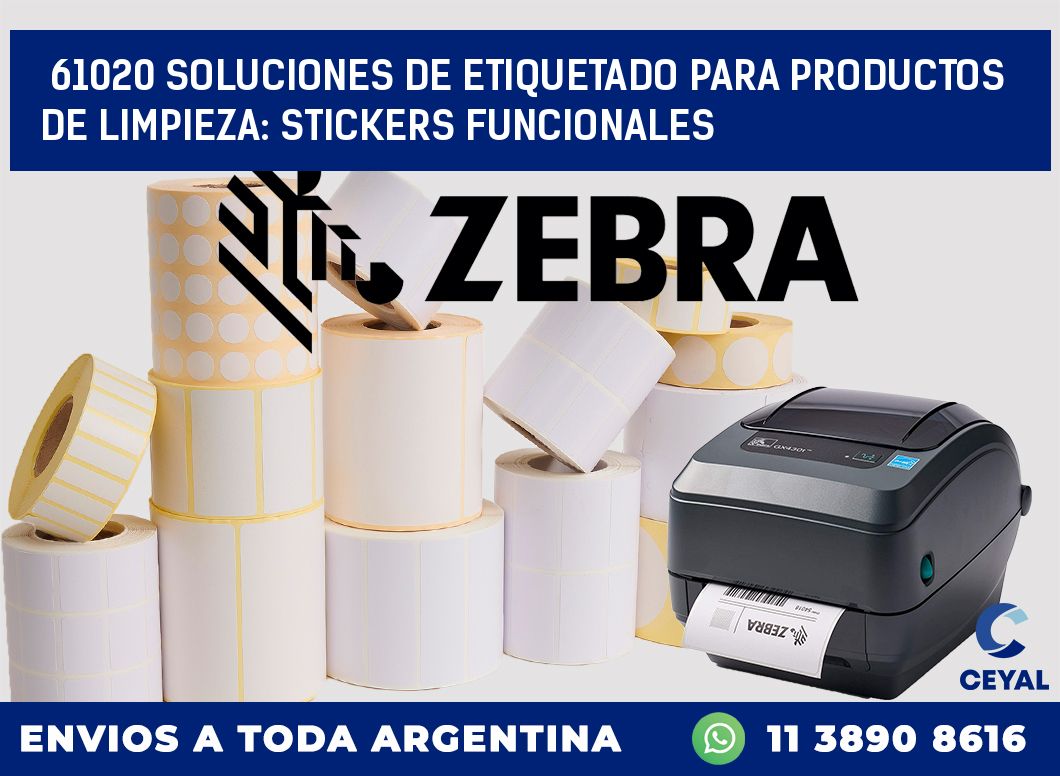 61020 SOLUCIONES DE ETIQUETADO PARA PRODUCTOS DE LIMPIEZA: STICKERS FUNCIONALES