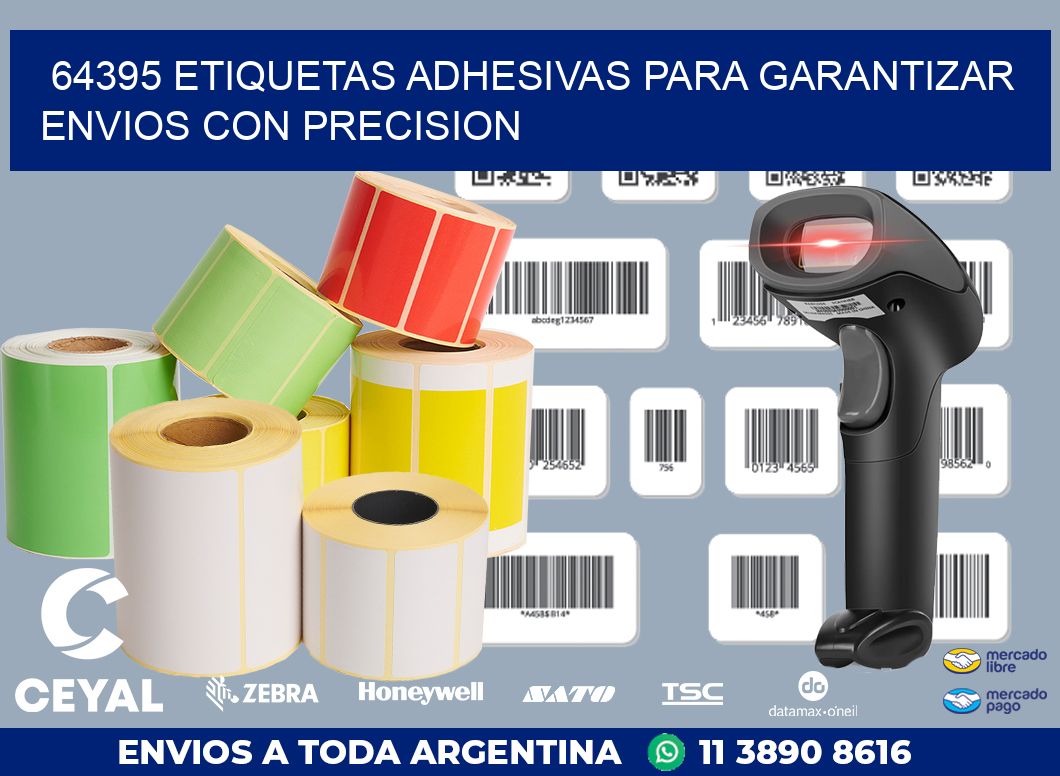 64395 ETIQUETAS ADHESIVAS PARA GARANTIZAR ENVIOS CON PRECISION