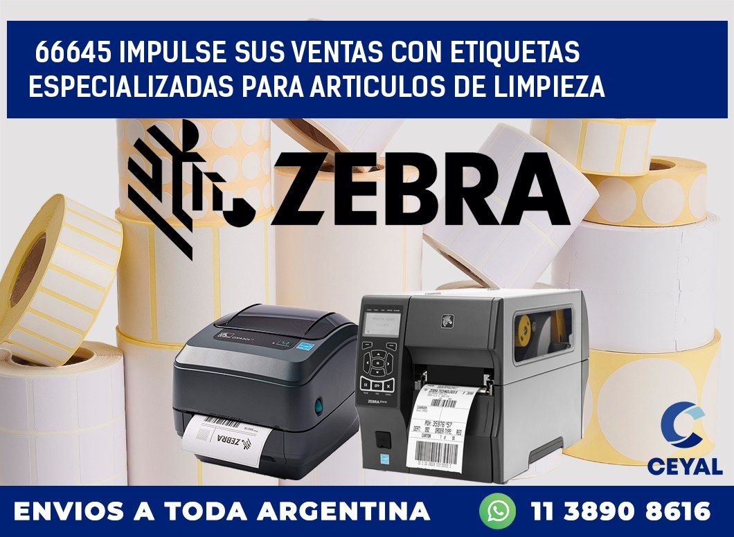 66645 IMPULSE SUS VENTAS CON ETIQUETAS ESPECIALIZADAS PARA ARTICULOS DE LIMPIEZA
