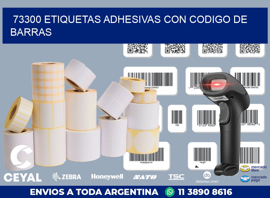 73300 ETIQUETAS ADHESIVAS CON CODIGO DE BARRAS