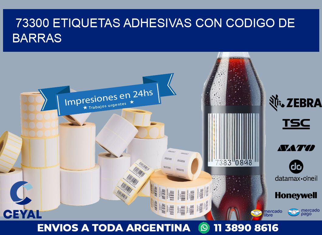 73300 ETIQUETAS ADHESIVAS CON CODIGO DE BARRAS