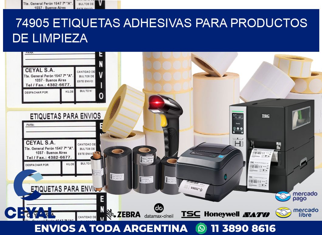 74905 ETIQUETAS ADHESIVAS PARA PRODUCTOS DE LIMPIEZA