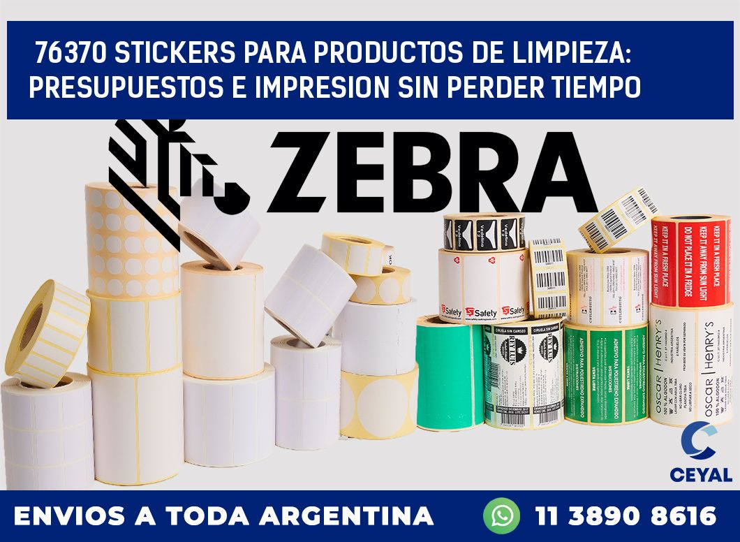 76370 STICKERS PARA PRODUCTOS DE LIMPIEZA: PRESUPUESTOS E IMPRESION SIN PERDER TIEMPO