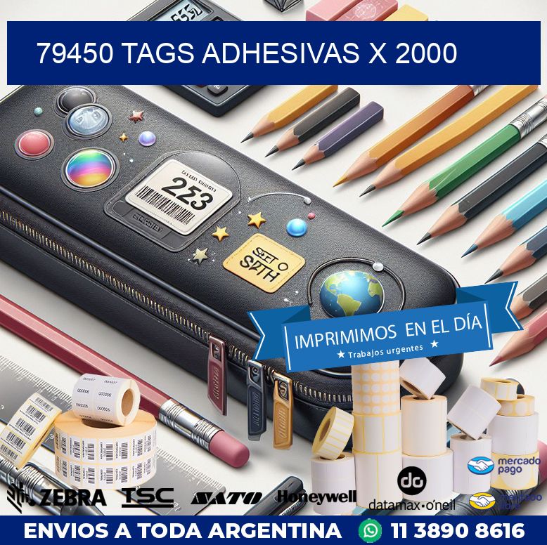 79450 TAGS ADHESIVAS X 2000