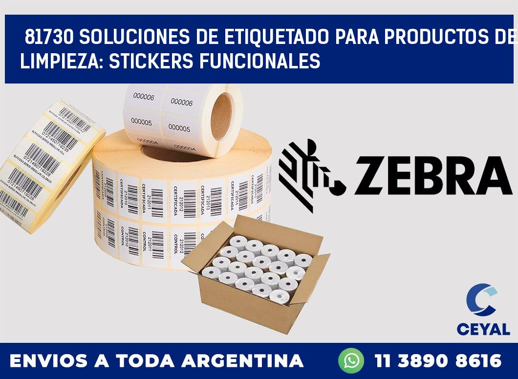 81730 SOLUCIONES DE ETIQUETADO PARA PRODUCTOS DE LIMPIEZA: STICKERS FUNCIONALES