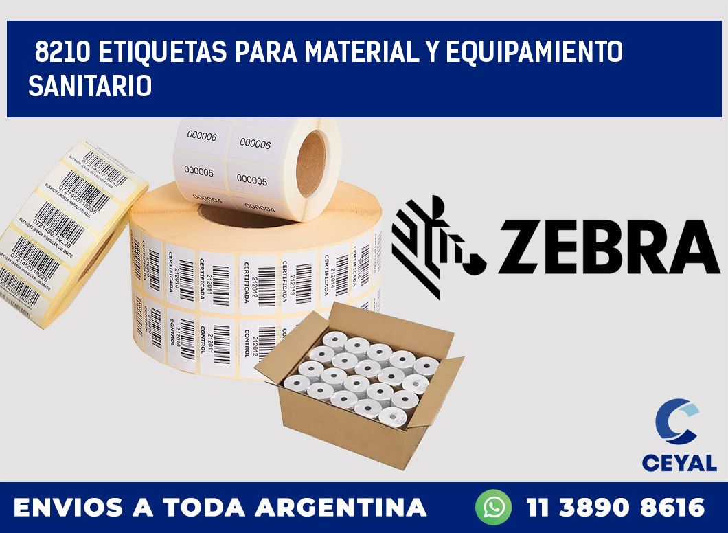 8210 ETIQUETAS PARA MATERIAL Y EQUIPAMIENTO SANITARIO