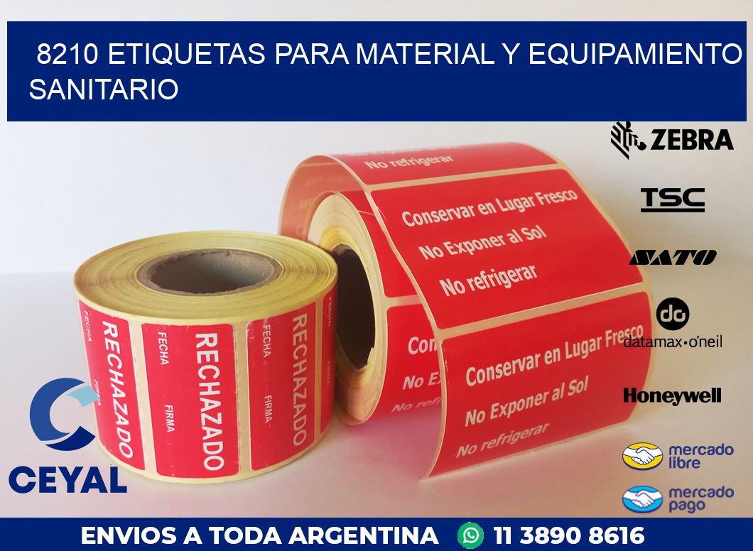 8210 ETIQUETAS PARA MATERIAL Y EQUIPAMIENTO SANITARIO