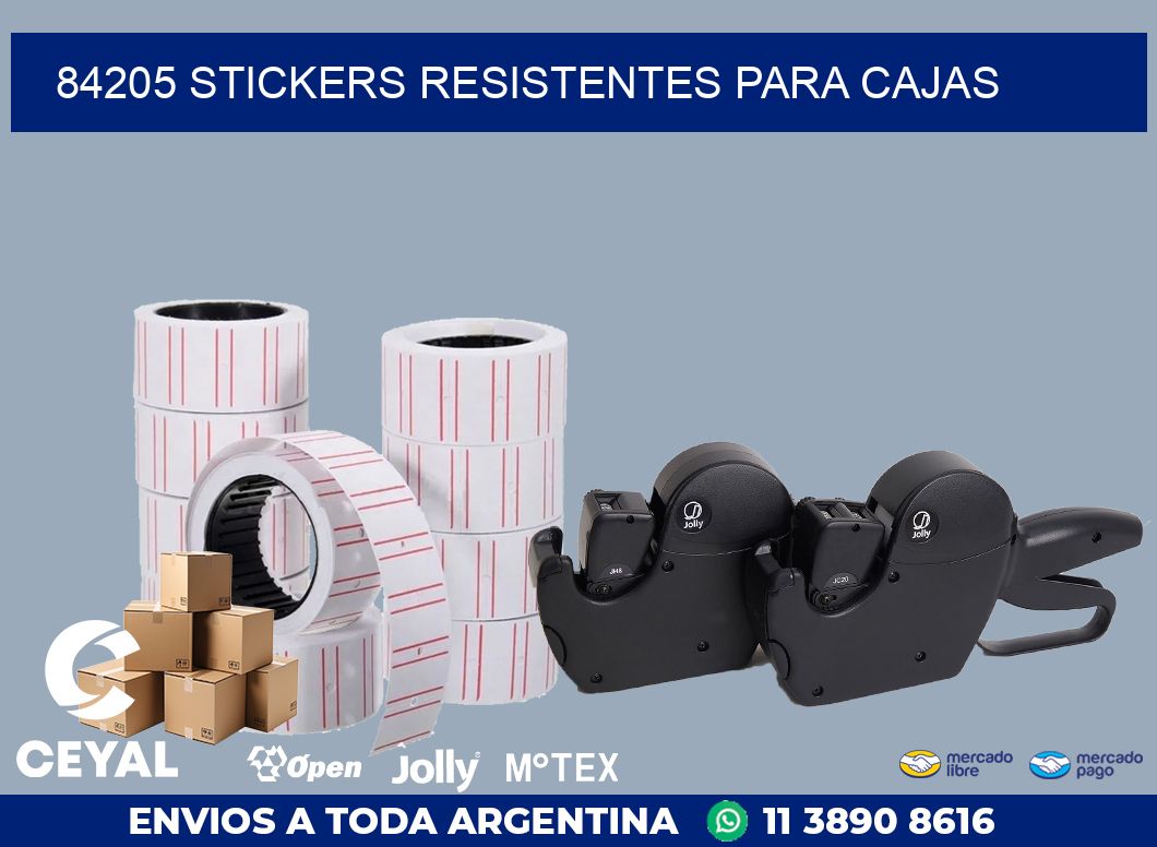 84205 STICKERS RESISTENTES PARA CAJAS