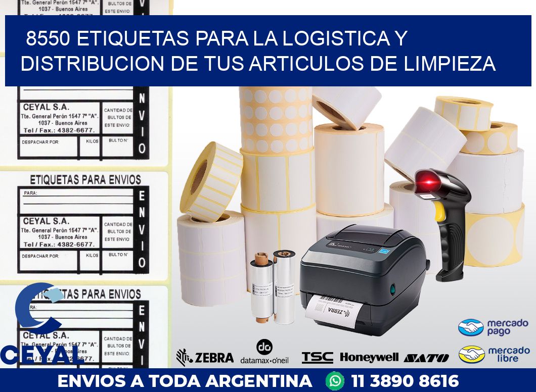 8550 ETIQUETAS PARA LA LOGISTICA Y DISTRIBUCION DE TUS ARTICULOS DE LIMPIEZA