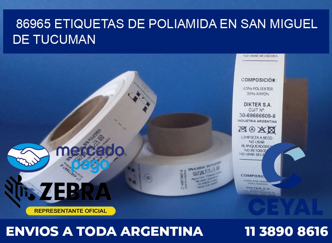 86965 ETIQUETAS DE POLIAMIDA EN SAN MIGUEL DE TUCUMAN