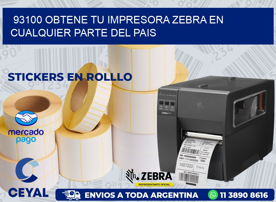 93100 OBTENE TU IMPRESORA ZEBRA EN CUALQUIER PARTE DEL PAIS