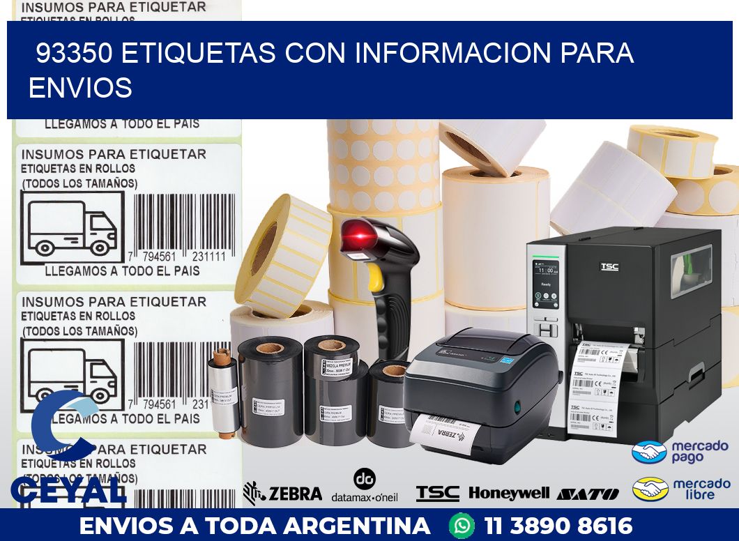93350 ETIQUETAS CON INFORMACION PARA ENVIOS