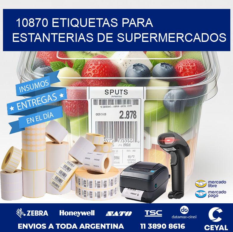 10870 ETIQUETAS PARA ESTANTERIAS DE SUPERMERCADOS