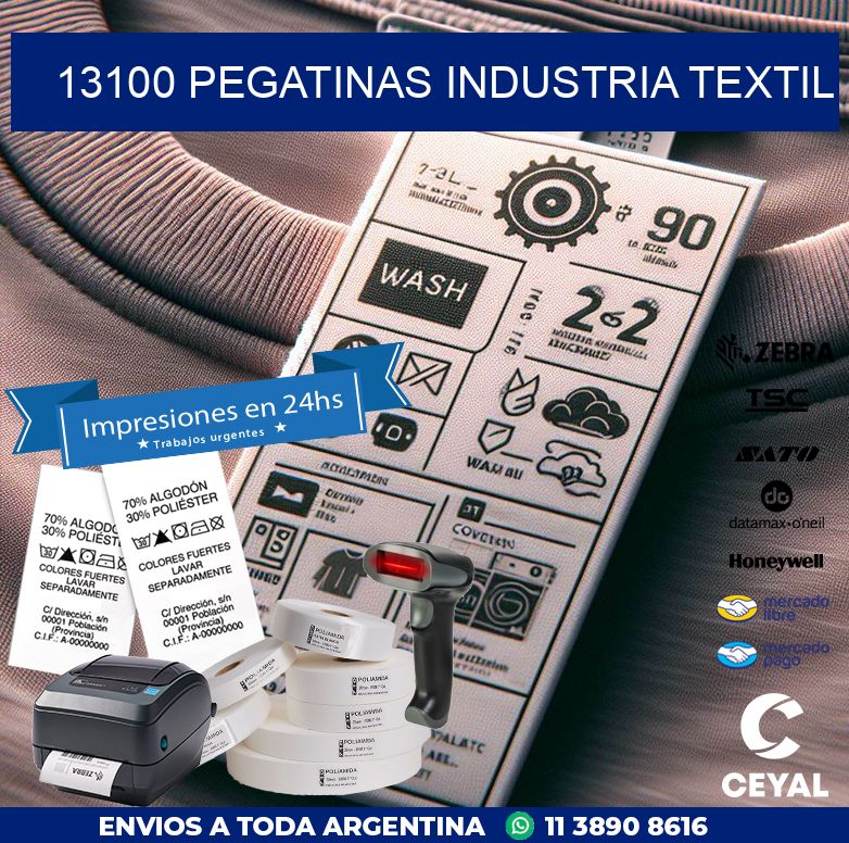 13100 PEGATINAS INDUSTRIA TEXTIL